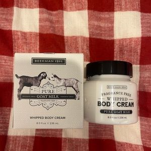 Beekman 1802 Fragrance Free Unscented Goat Milk Whipped Body Cream 8 oz NEW